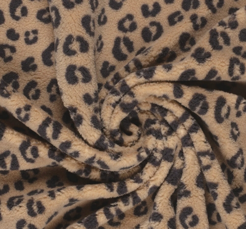 Sherpa - Teddy - Leo - grau - beige